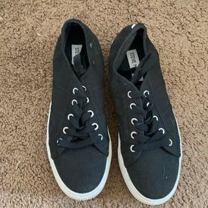 steve madden black platform sneakers